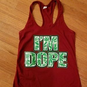 BRAND NEW "I'M DOPE" RACER BACK TOP
